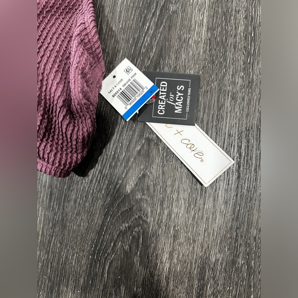 NWT Salt + Cove Sandy Ribbed One-Shoulder Bikini Top - Picture 4 of 5